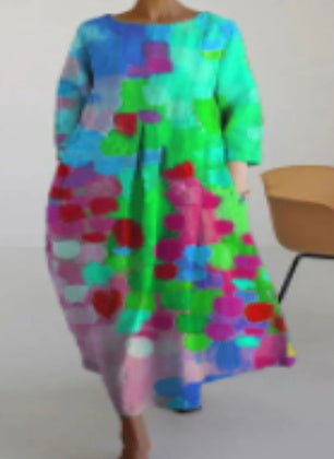 Amanda – 3D Baumwoll- und kleid mit halben Ärmeln