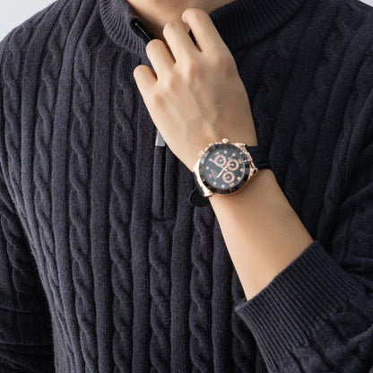 Herren Strickpullover mit Zopfmuster und Stehkragen – Modischer Freizeit-Look für Herbst und Winter