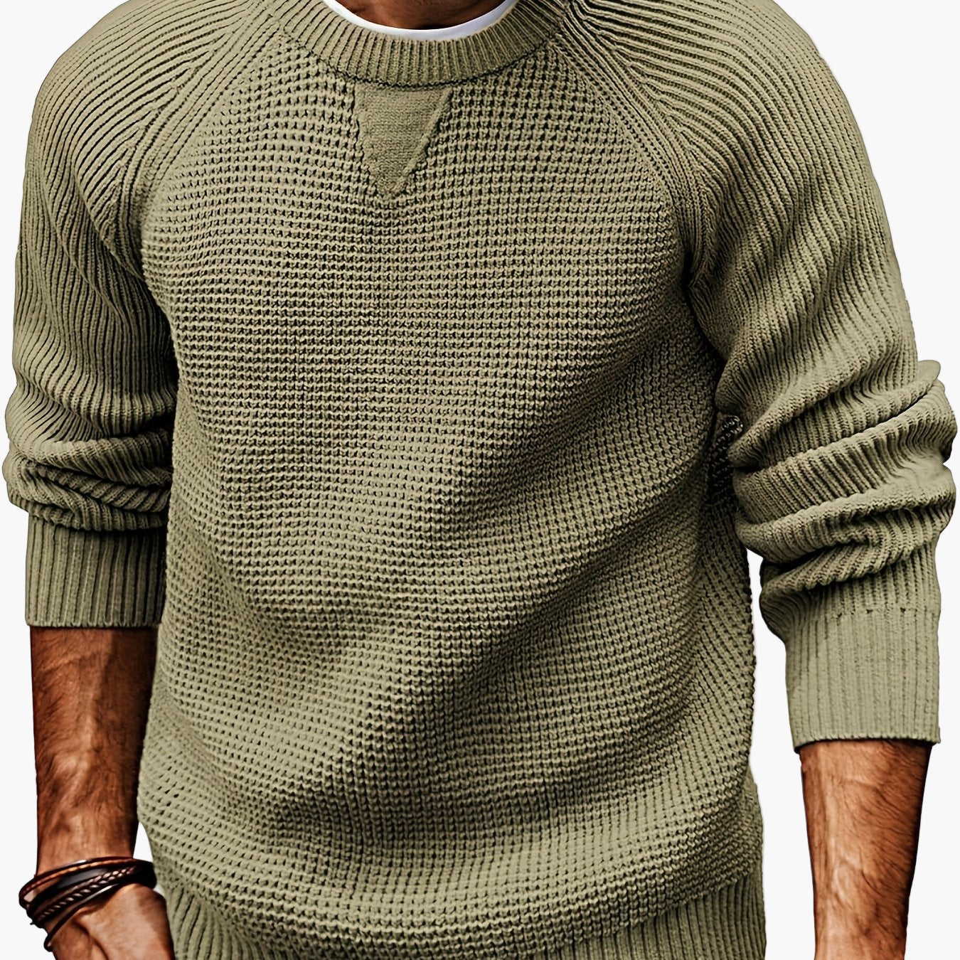 Herren Vintage Strickpullover – Lässiger Rundhals Sweater für Alltag & Freizeit