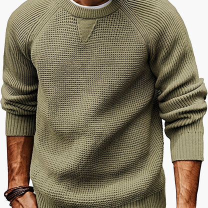 Herren Vintage Strickpullover – Lässiger Rundhals Sweater für Alltag & Freizeit