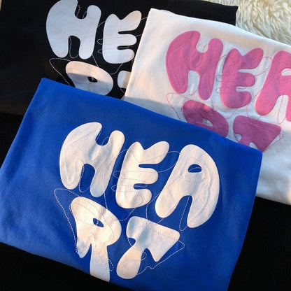 Eddie – Modieus T-shirt met korte mouwen en hartprint