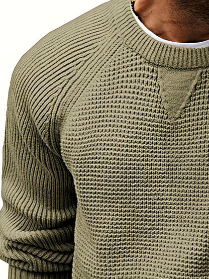 Herren Vintage Strickpullover – Lässiger Rundhals Sweater für Alltag & Freizeit