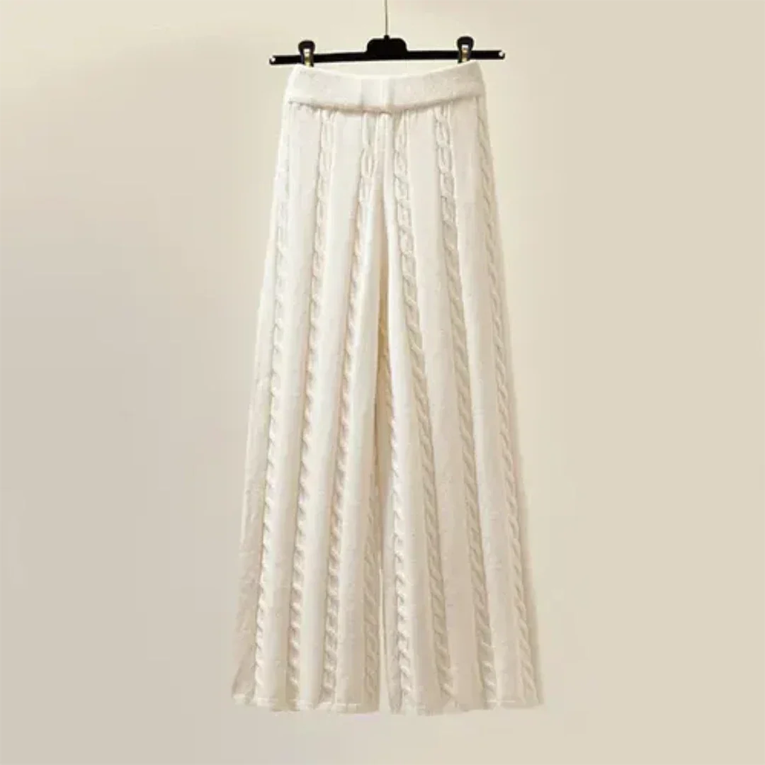 Damen Winter Set aus Strick mit Steppweste – Elegantes 3-teiliges Outfit für gemütliche Tage