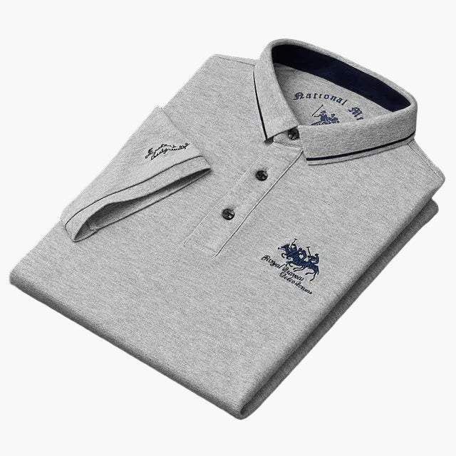 Polo clásico moderno para hombre – Estilo casual elegante con bordado y botonadura