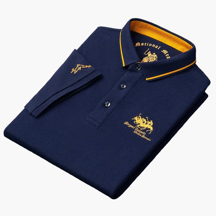 Polo clásico moderno para hombre – Estilo casual elegante con bordado y botonadura