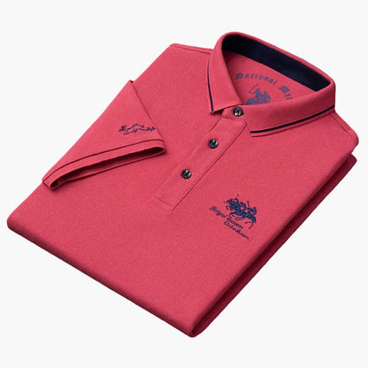 Polo clásico moderno para hombre – Estilo casual elegante con bordado y botonadura