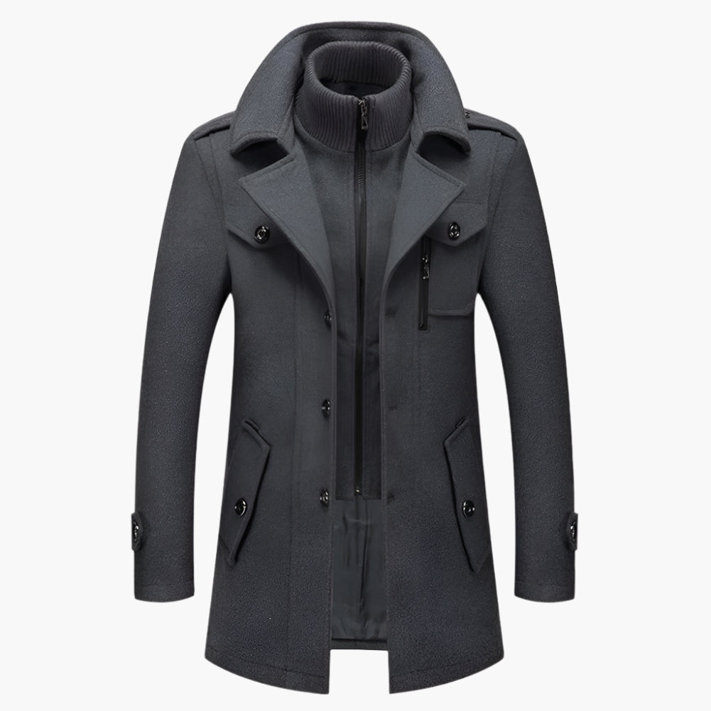 Herren Wintermantel Elegant Zweiteilig – Stilvolle Business- und Freizeitjacke