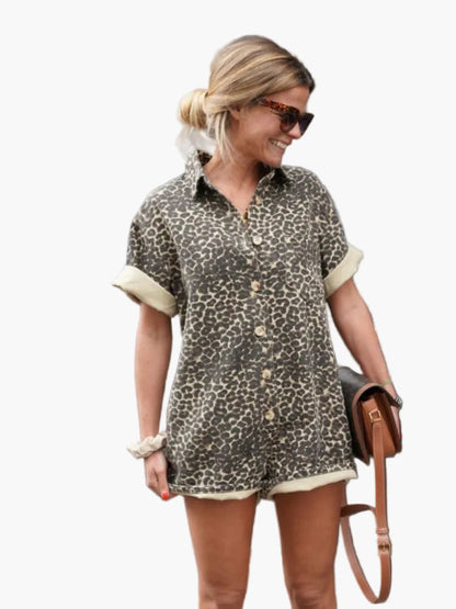 Mono de verano para mujer con estampado de leopardo – A la moda y cómodo para el día a día y vacaciones