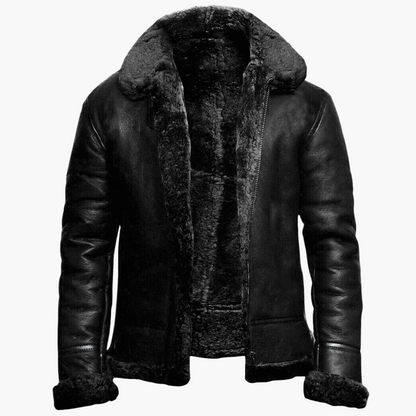 Herren Fliegerjacke Pilotenstil Warm Gefüttert Winterjacke Lässig