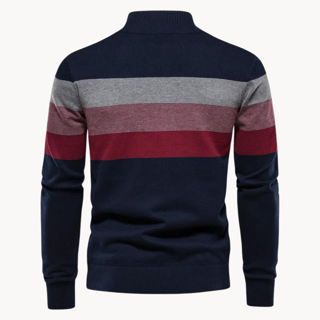 Herren Strickpullover mit Viertelreißverschluss – Eleganter Feinstrick für Business & Freizeit