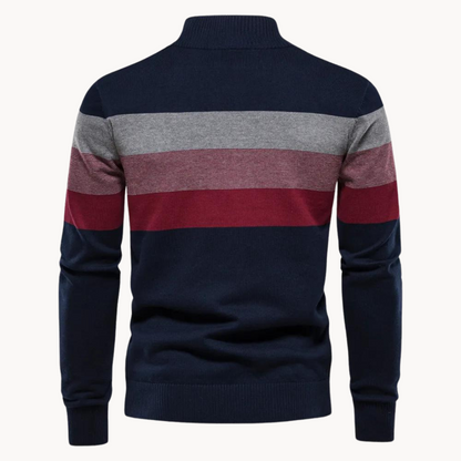Herren Strickpullover mit Viertelreißverschluss – Eleganter Feinstrick für Business & Freizeit