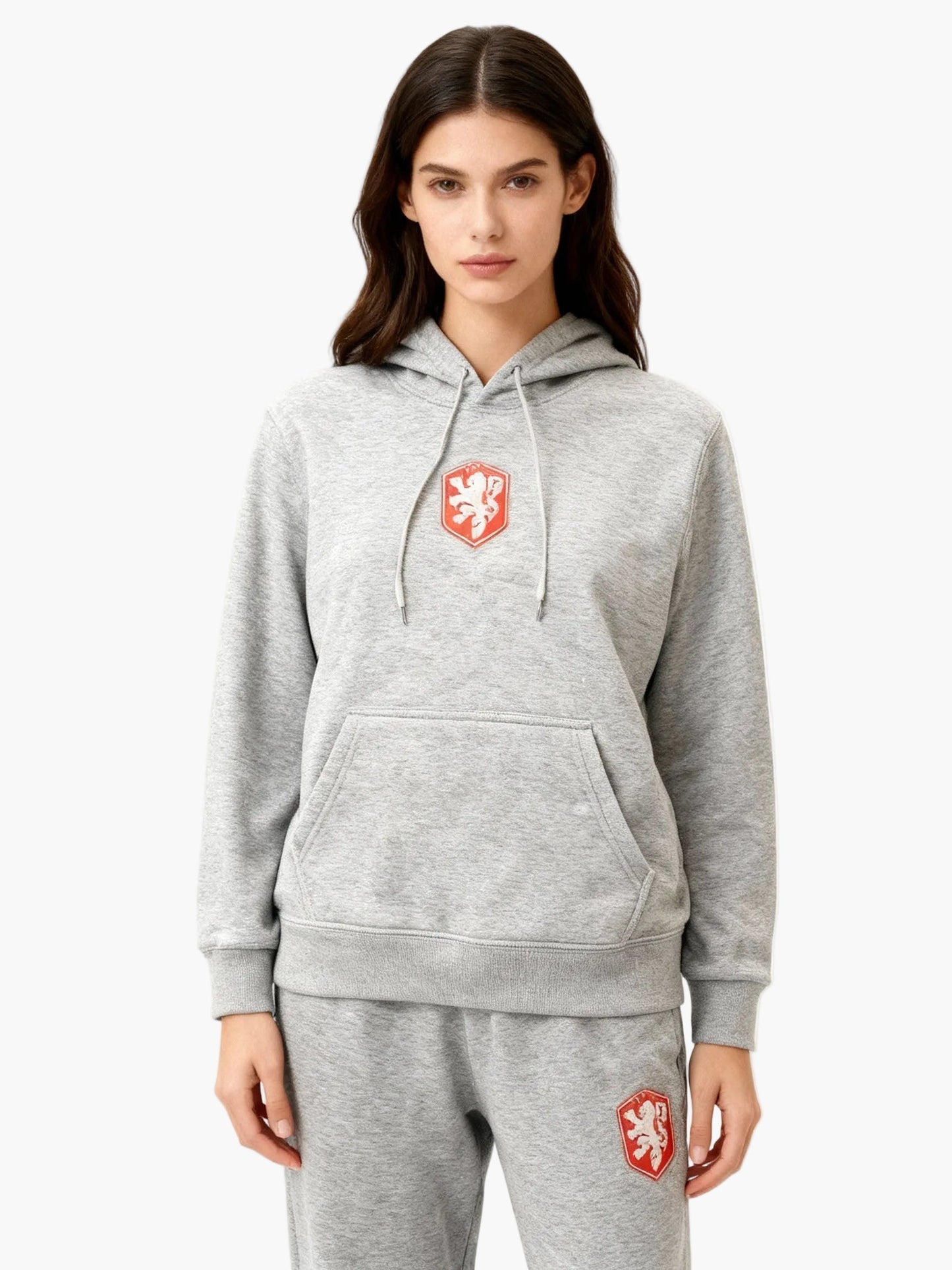 Sweat à capuche avec emblème lion pour femmes – Pull à capuche sport-chic pour quotidien et loisirs