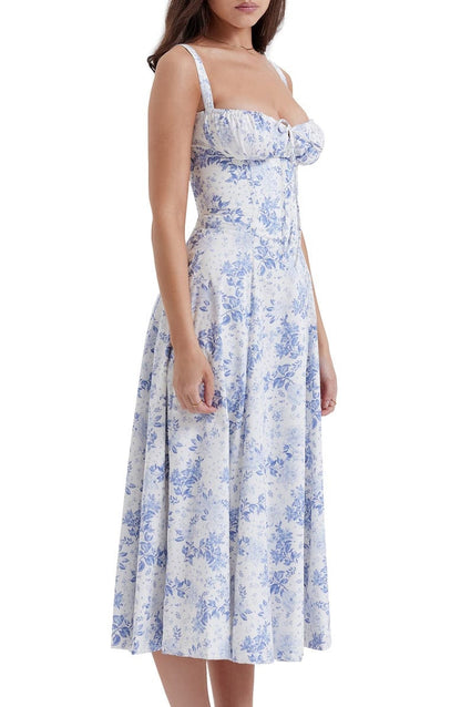Romantisches Sommerkleid Damen – Figurbetontes Maxikleid mit Schlitz für besondere Anlässe