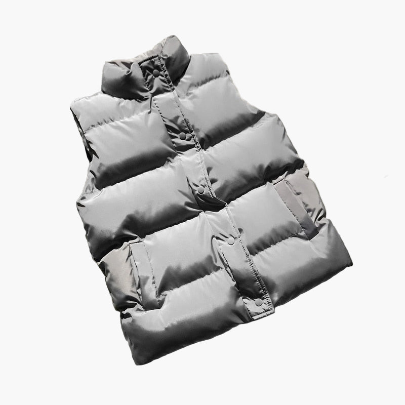 Chaleco acolchado para mujer con cuello alto – Chaqueta de transición de moda para exterior y uso diario