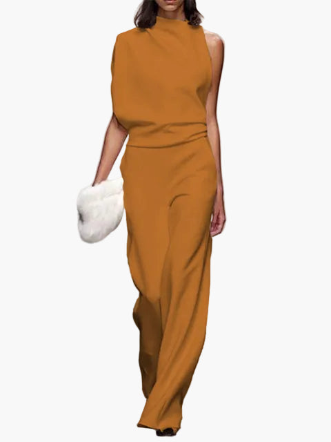 Mono elegante de una pieza para mujer con pierna ancha – Diseño moderno para día a día y eventos