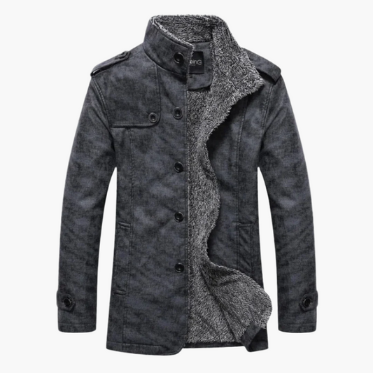 Herren Winterjacke mit Teddyfutter – Modischer Outdoor Mantel für Alltag und Freizeit