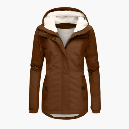 Damen Wasserdichter Wintermantel mit Kapuze – Komfortabler Outdoor-Parka für kalte Tage