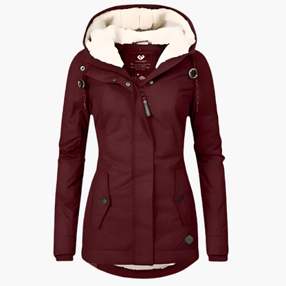 Damen Wasserdichter Wintermantel mit Kapuze – Komfortabler Outdoor-Parka für kalte Tage