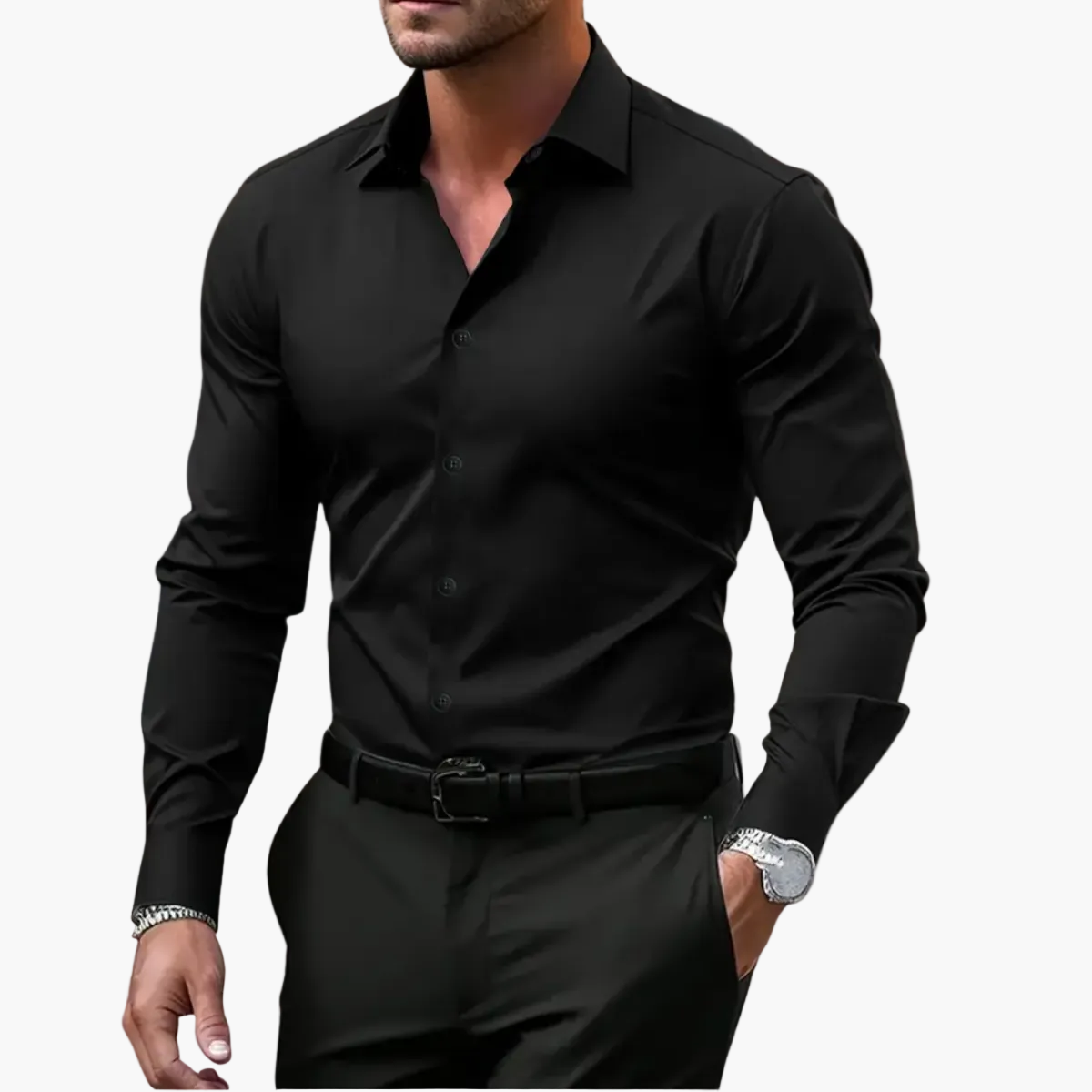 Camisa business casual para hombre – Estilo clásico para oficina y uso diario
