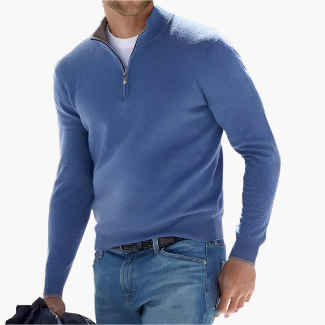 Herren Strickpullover mit Reißverschluss – Eleganter Freizeit- und Business-Look