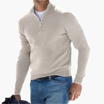 Herren Strickpullover mit Reißverschluss – Eleganter Freizeit- und Business-Look