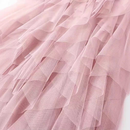 Damen Asymmetrischer Tüllrock für Alltag und festliche Anlässe – Moderner Sweet-Style