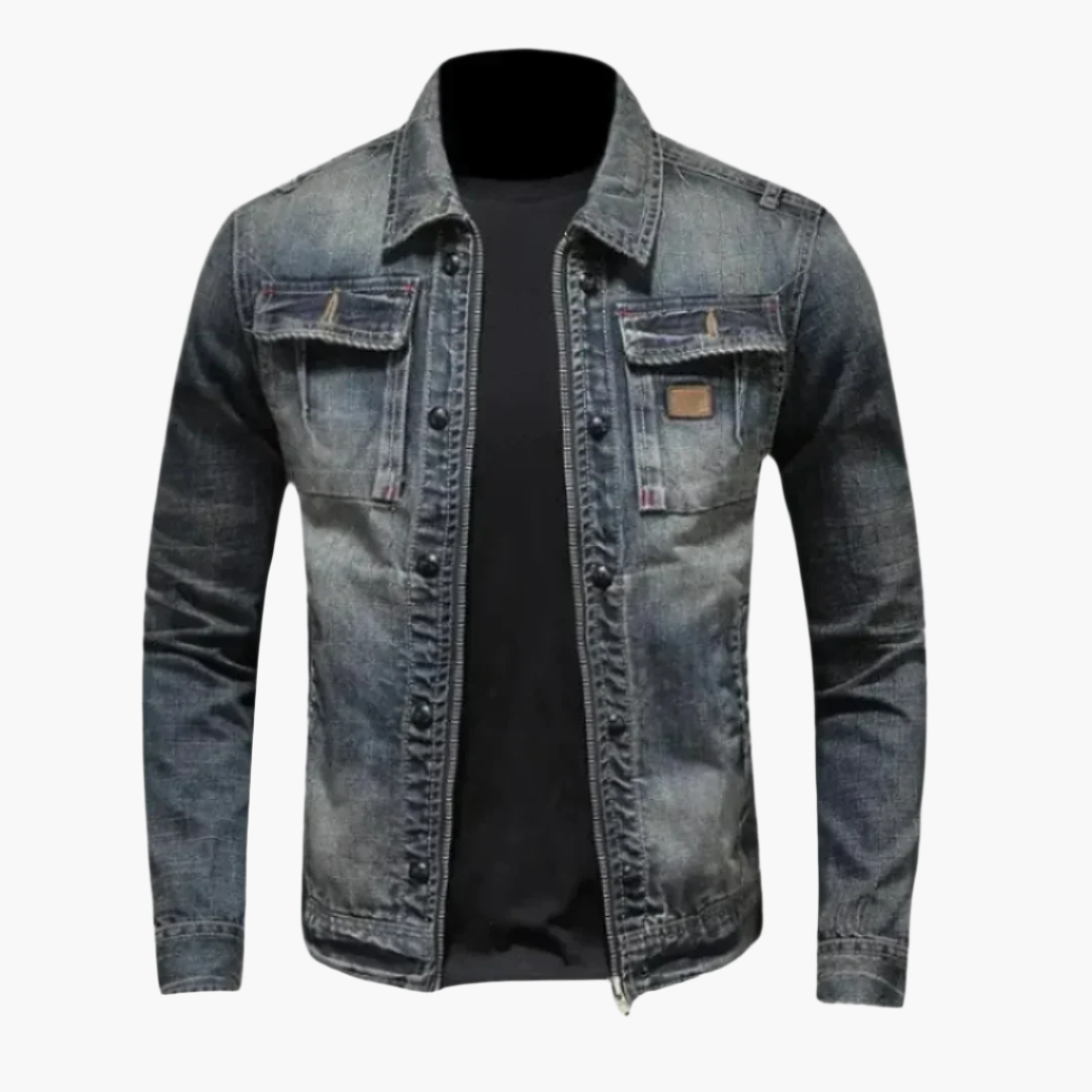 Herren Jeansjacke im Vintage-Stil – Klassische Denimjacke für Alltag und Freizeit