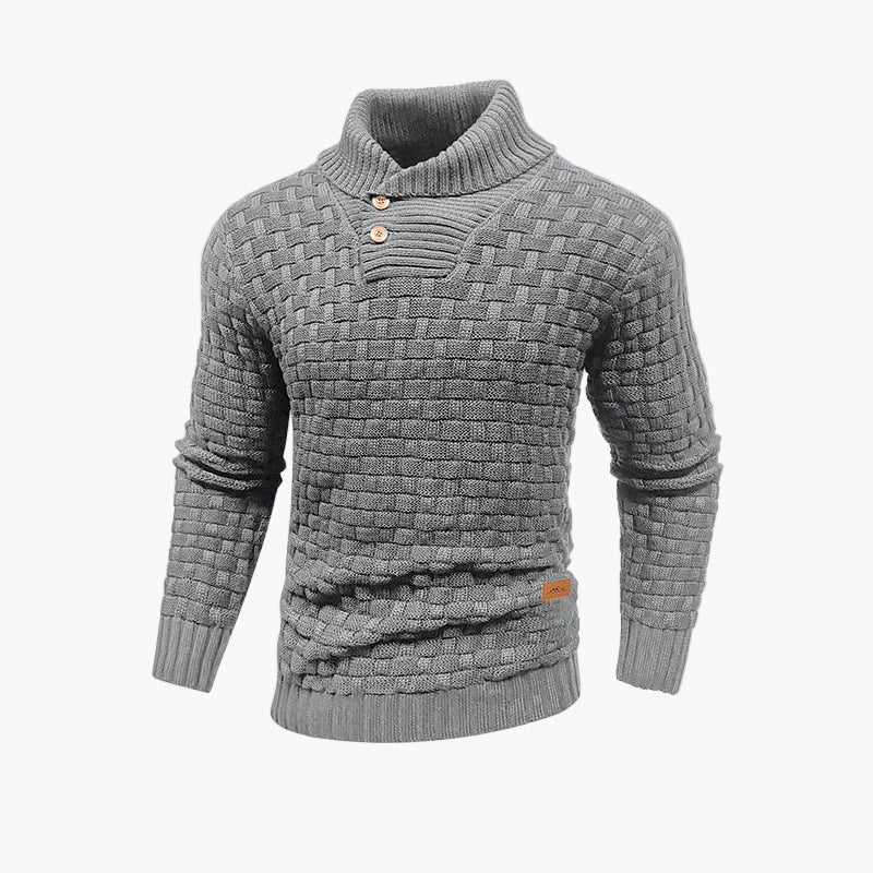 Maglione alla moda da uomo con bottoni – Look casual elegante per autunno e inverno