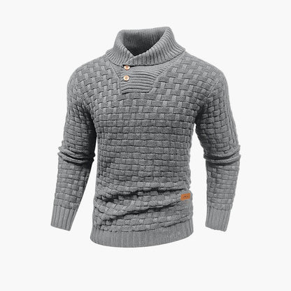 Maglione alla moda da uomo con bottoni – Look casual elegante per autunno e inverno