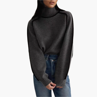 Damen Turtleneck Pullover – Moderner Oversize Strickpullover für Herbst & Winter