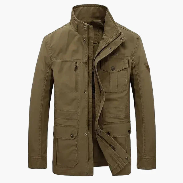 Herren Outdoor Übergangsjacke mit Stehkragen und Mehrfachtaschen – Lässige Mode für Alltag und Freizeit