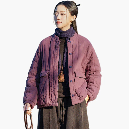 Giacca vintage da mezza stagione da donna in stile rilassato per tempo libero e uso quotidiano