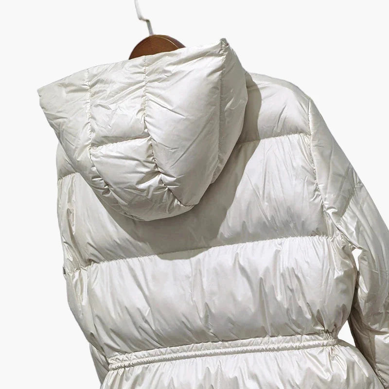 Damska zimowa kurtka pikowana z kapturem, swobodna i ciepła – idealna na co dzień i outdoor