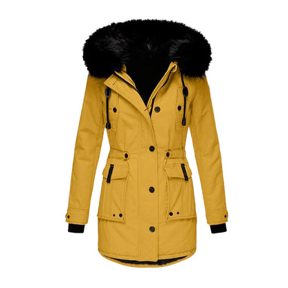Damen Wintermantel Plus Size mit Kapuze – Vintage Parka für Alltag & Freizeit, Warm und Modisch
