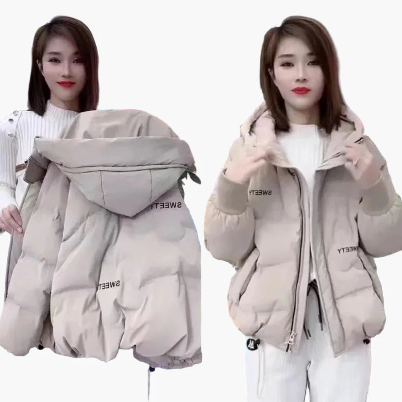 Chaqueta acolchada para mujer con capucha – Moderna, cálida y cómoda para el día a día y el ocio
