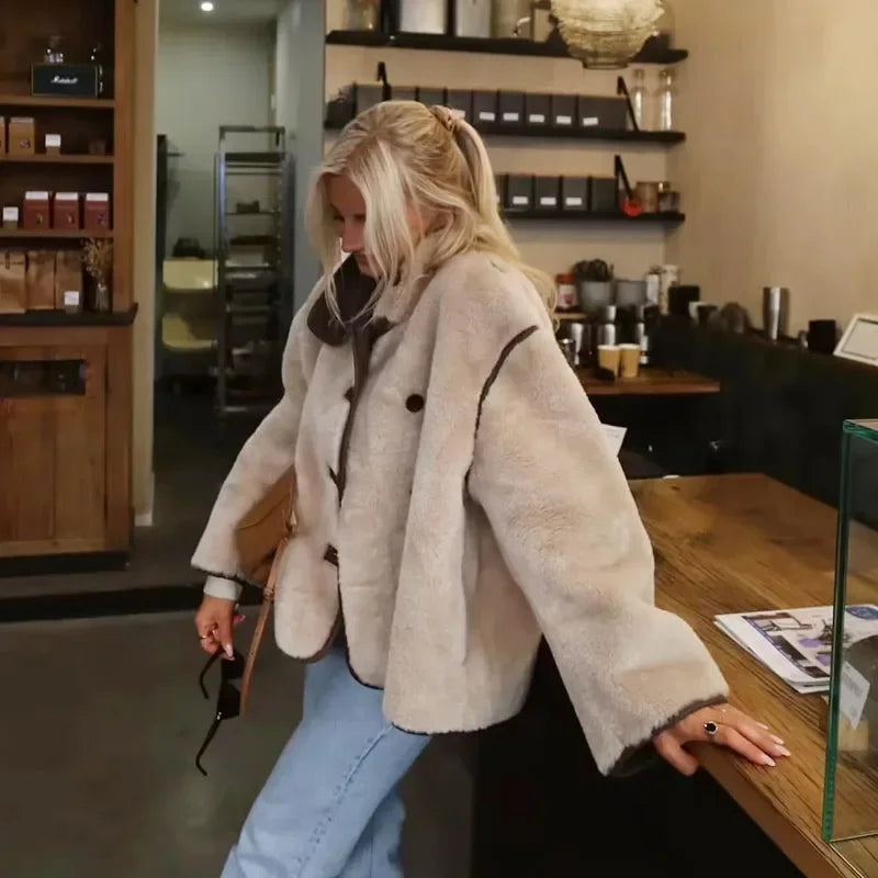 Dam Vinter oversize kappa i streetstyle-look – Moderiktig jacka för vardag och fritid