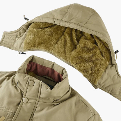 Herren Winterjacke Outdoor Parka – Warm Gefütterte Kapuzenjacke, Ideal für Freizeit, Wandern & Alltag