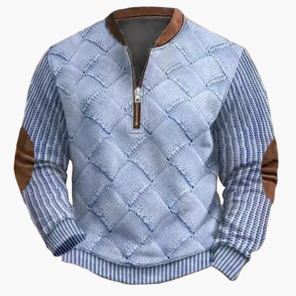 Pull-over homme à demi-fermeture éclair – Style maille pour l'automne et l'hiver