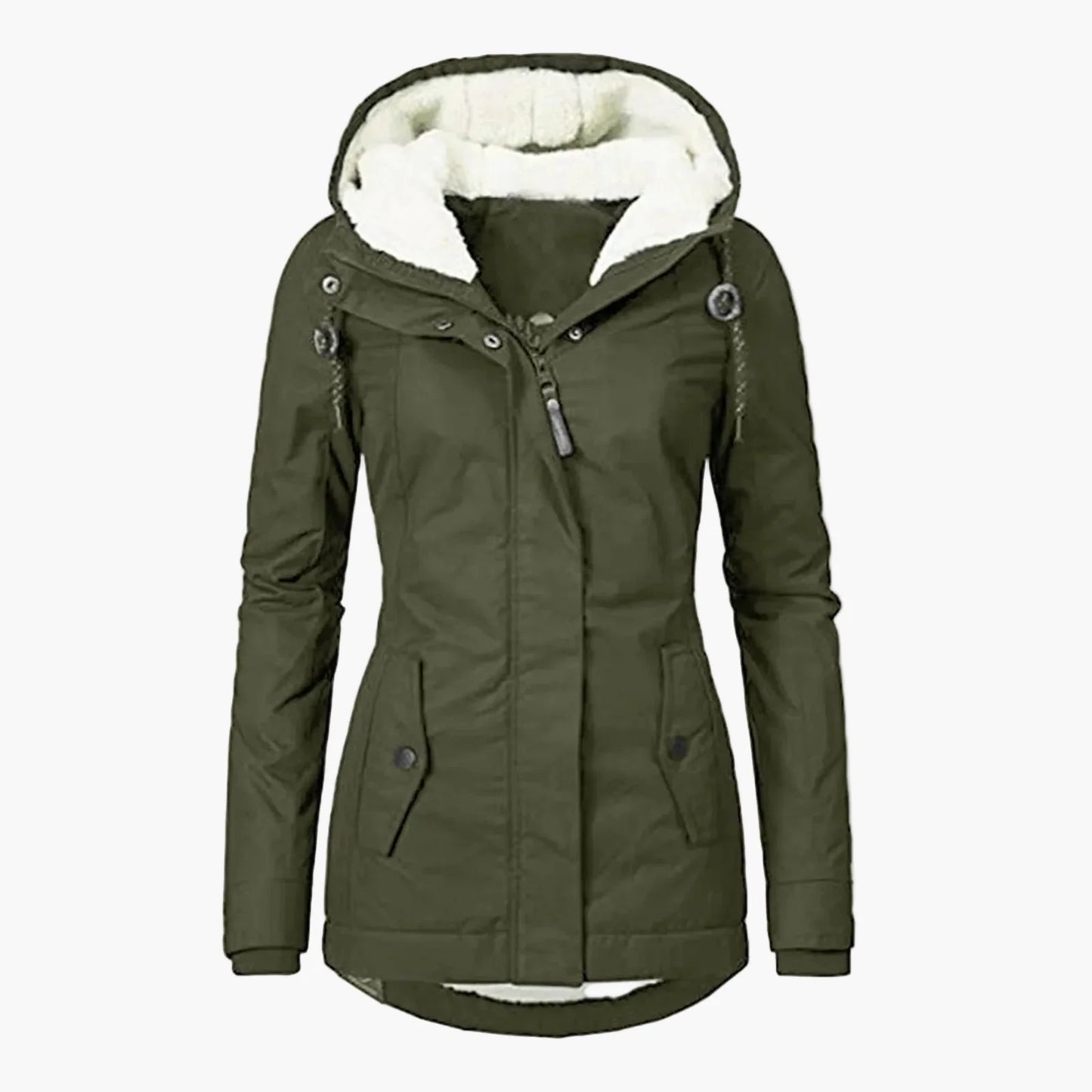 Damen Winterjacke mit Kapuze – Modischer Parka für kalte Tage, urbaner Stil, vielseitig