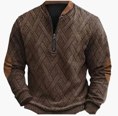 Pull-over homme à demi-fermeture éclair – Style maille pour l'automne et l'hiver