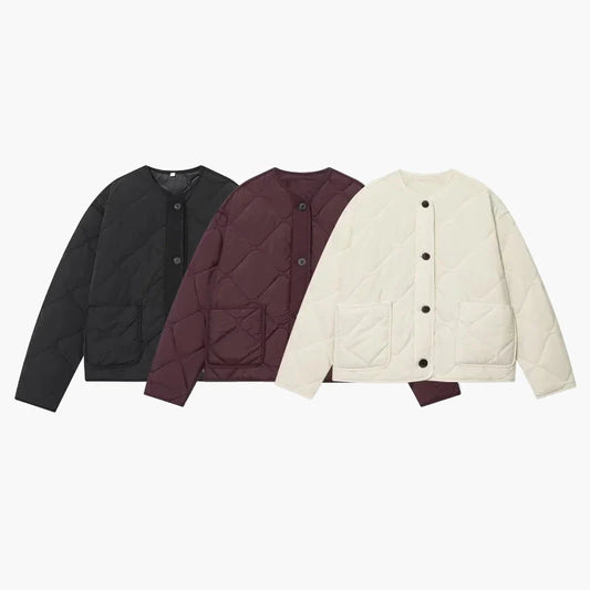 Giacca trapuntata da donna per tempo libero classica giacca di transizione confortevole