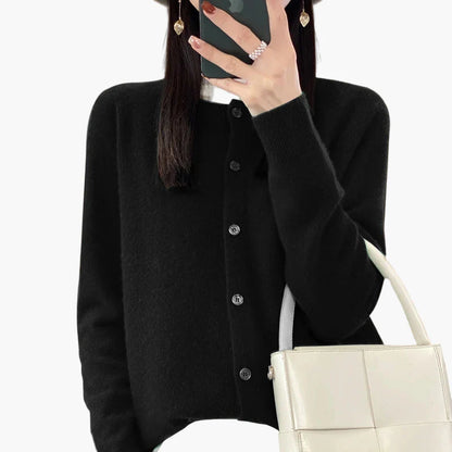 Damen Klassische Strickjacke Cardigan – Eleganter Alltags-Style für Büro & Freizeit
