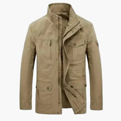 Herren Outdoor Übergangsjacke mit Stehkragen und Mehrfachtaschen – Lässige Mode für Alltag und Freizeit