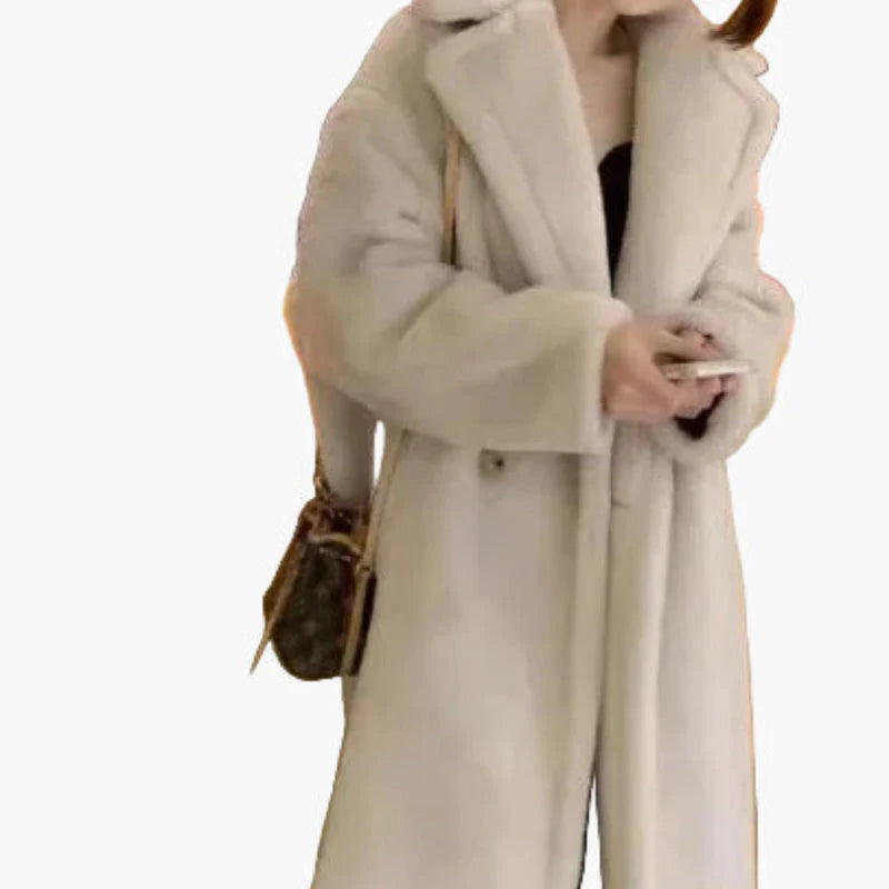 Damen Langer Teddy Mantel – Modischer Oversize Wintermantel für Alltag & Freizeit