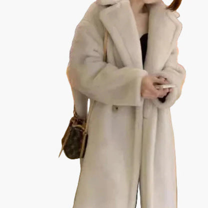 Damen Langer Teddy Mantel – Modischer Oversize Wintermantel für Alltag & Freizeit