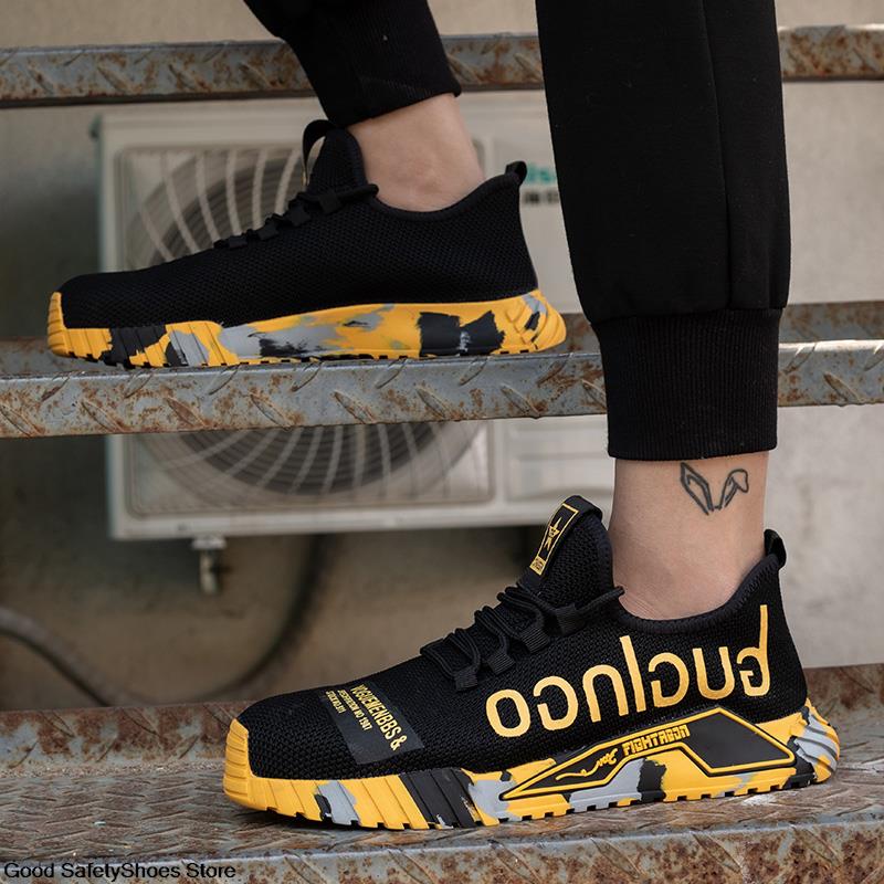 Herren Sicherheits-Arbeitsschuhe mit Stahlkappe – Sportlicher Komfort für Bau & Outdoor