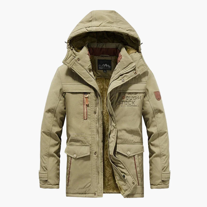 Herren Winterjacke Outdoor Parka – Warm Gefütterte Kapuzenjacke, Ideal für Freizeit, Wandern & Alltag