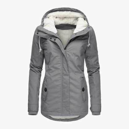 Damen Winterjacke mit Kapuze – Modischer Parka für kalte Tage, urbaner Stil, vielseitig