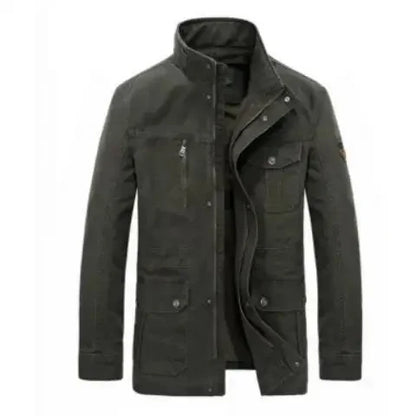 Herren Outdoor Übergangsjacke mit Stehkragen und Mehrfachtaschen – Lässige Mode für Alltag und Freizeit