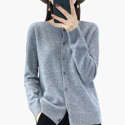 Damen Klassische Strickjacke Cardigan – Eleganter Alltags-Style für Büro & Freizeit
